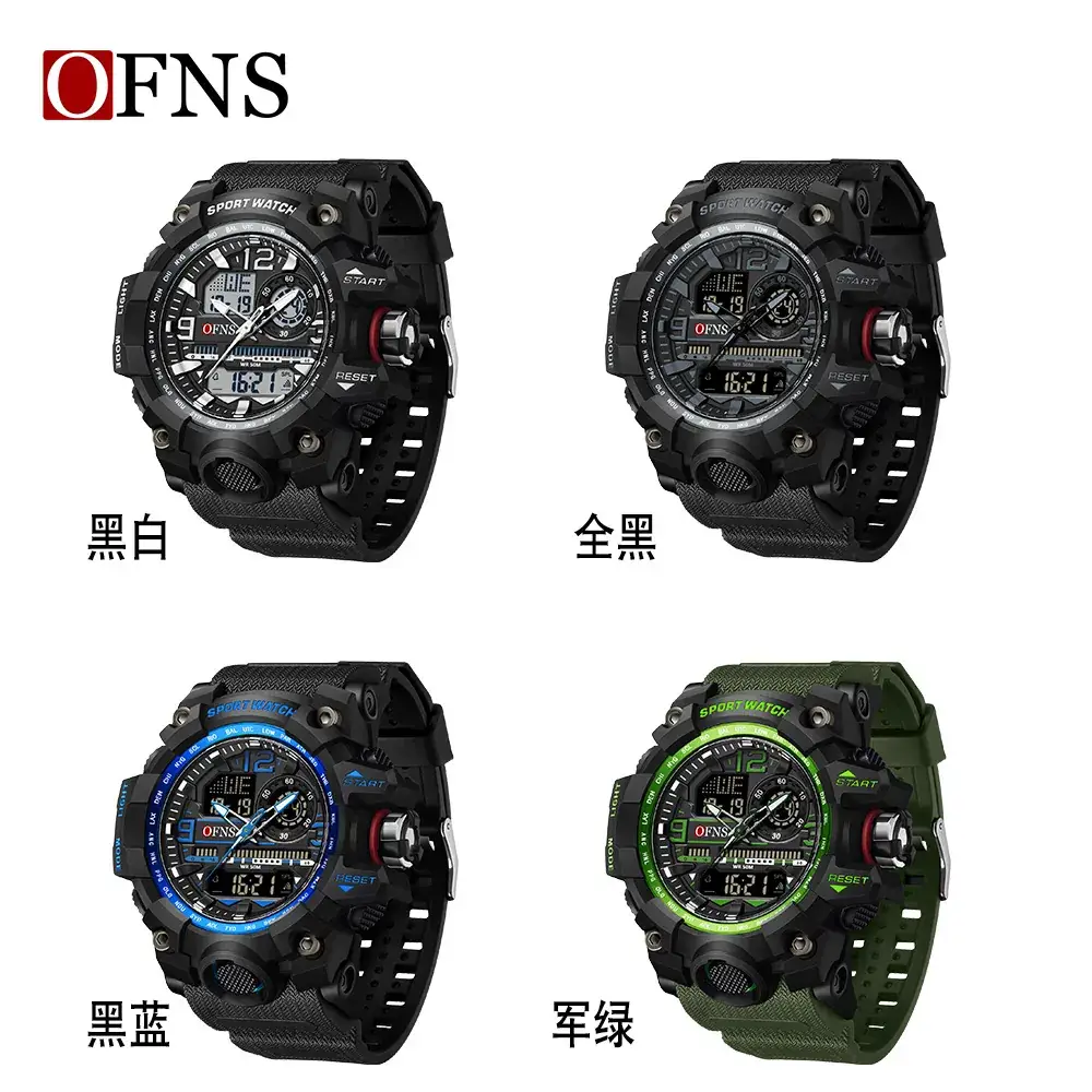 Ofns Sport Watch Dual Display Men Black GPS