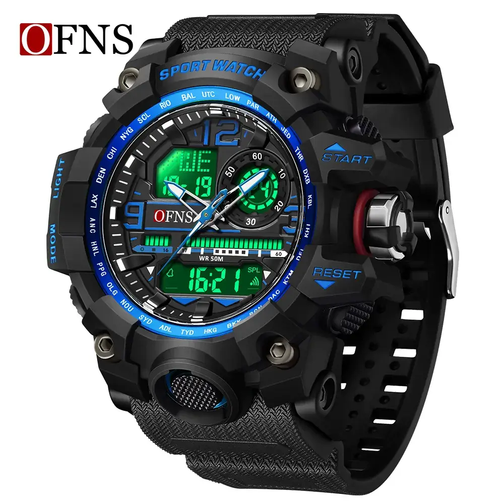 Ofns Sport Watch Dual Display Men Black GPS