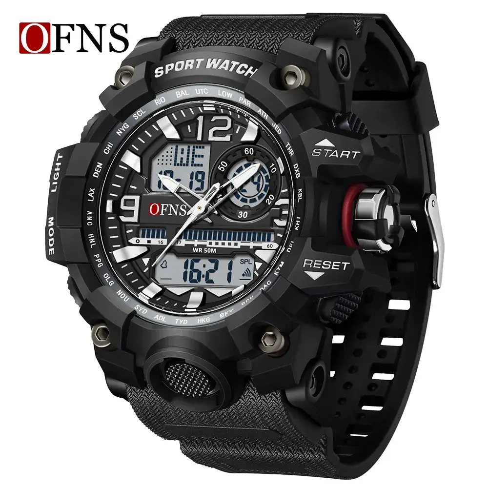 Ofns Sport Watch Dual Display Men Black GPS