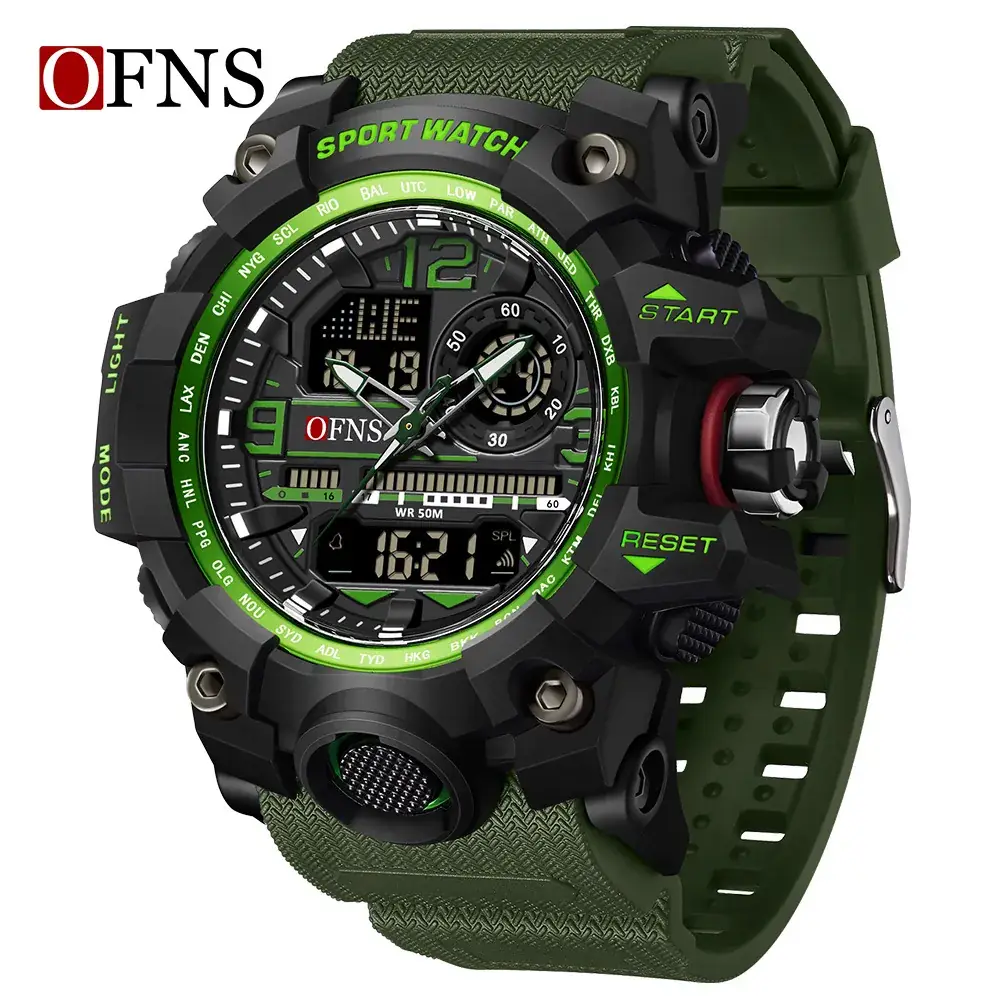 Ofns Sport Watch Dual Display Men Black GPS