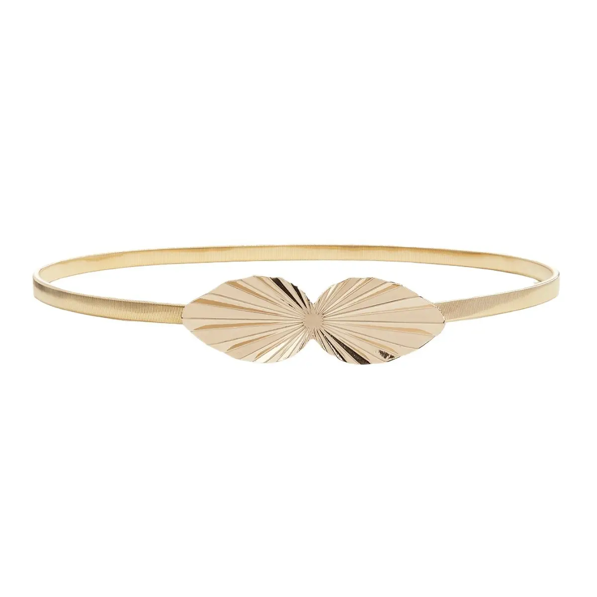 Korean Style Women's Belt with Leaf Design