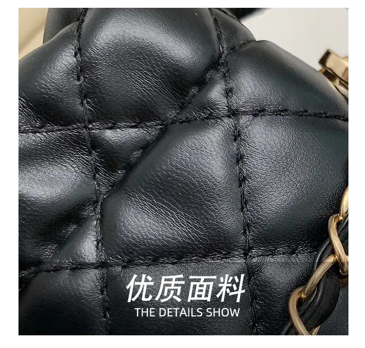 Purple Quilted Drawstring Shoulder Bag for Women — feature 9