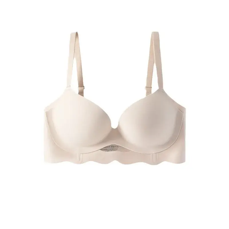 Macaron Push-Up Cup Bra Red Seamless Soft Support