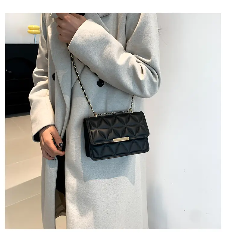 Golden Quilted Chain Shoulder Bag for Women — feature 10