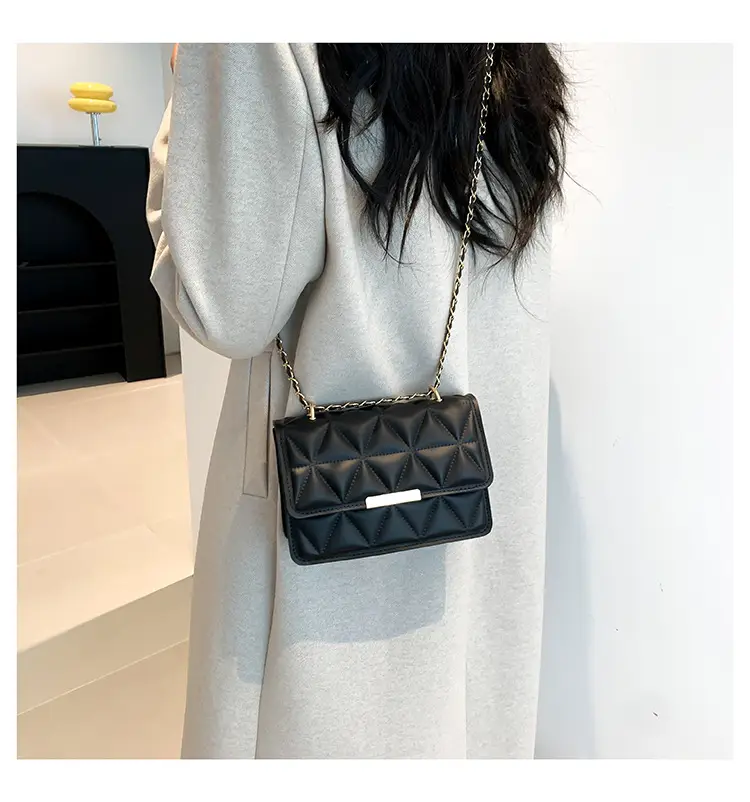 Golden Quilted Chain Shoulder Bag for Women — feature 11