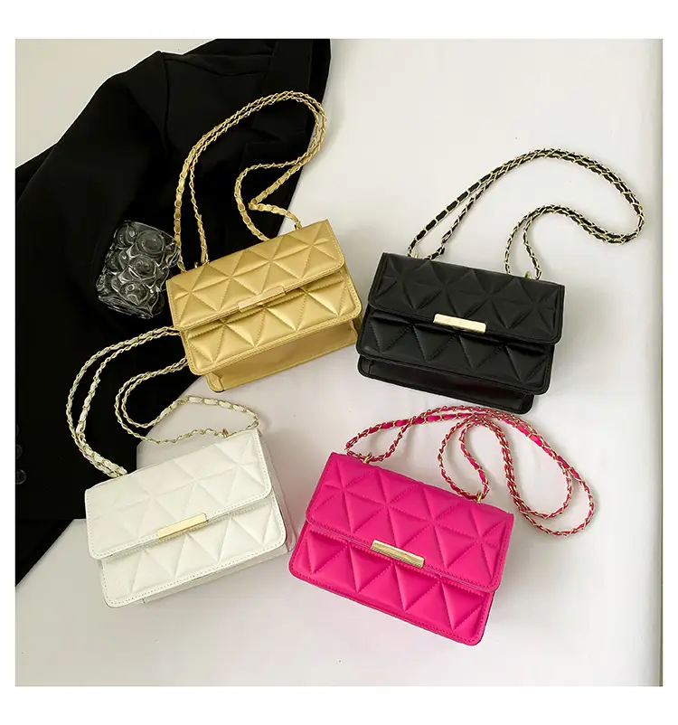 Golden Quilted Chain Shoulder Bag for Women — feature 26