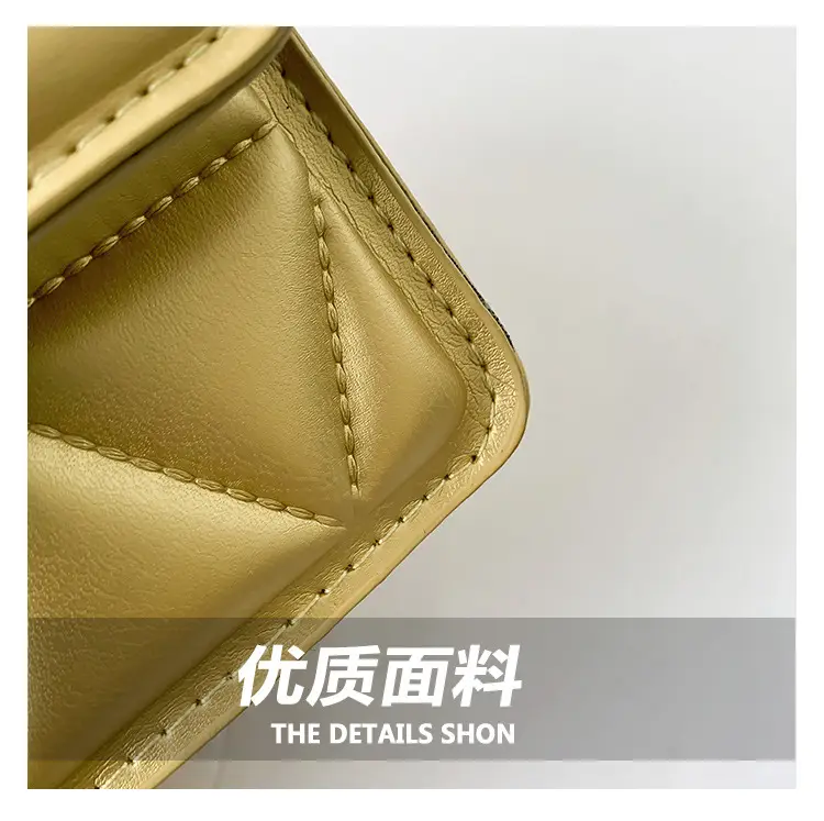 Golden Quilted Chain Shoulder Bag for Women — feature 4