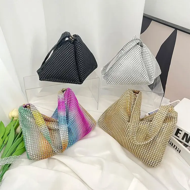 Gold Rhinestone Shoulder Bag for Women 2023 - Image 6
