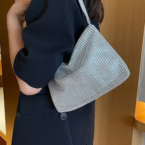 Gold Rhinestone Shoulder Bag for Women 2023 - Image 7
