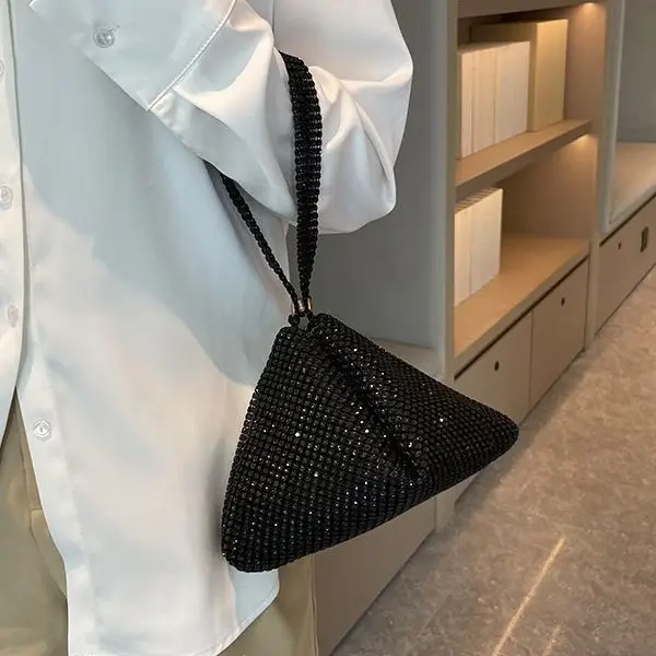 Gold Rhinestone Shoulder Bag for Women 2023 - Image 8