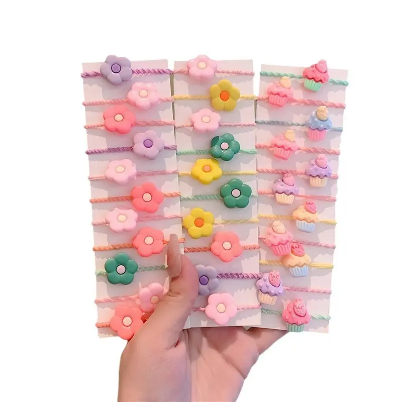 Children's Rubber Hair Bands Flower Design for Girls