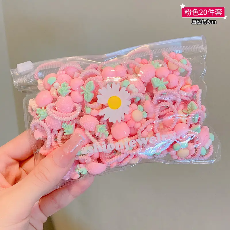 Children's Rubber Hair Bands Flower Design for Girls