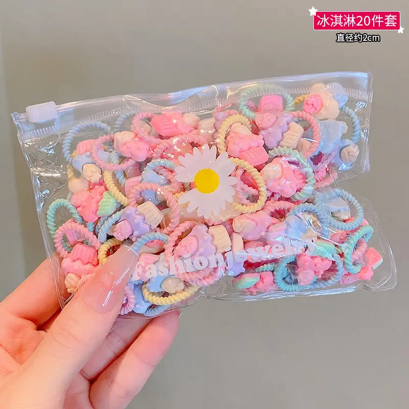 Children's Rubber Hair Bands Flower Design for Girls