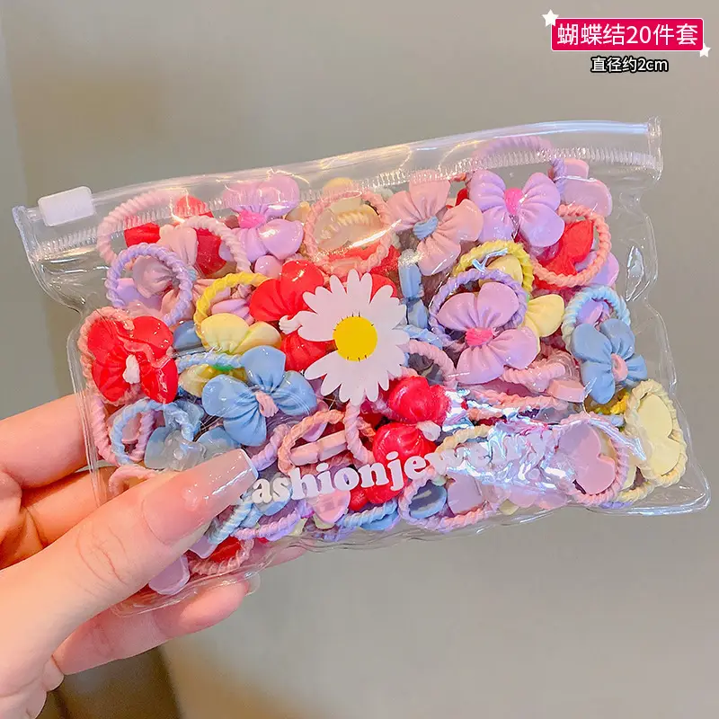 Children's Rubber Hair Bands Flower Design for Girls