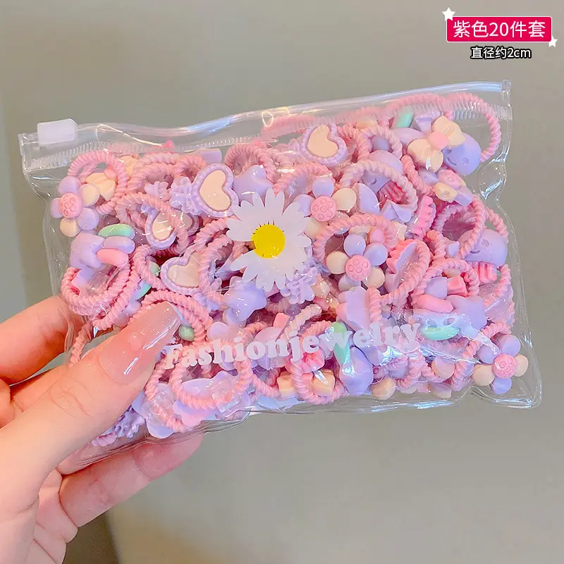 Children's Rubber Hair Bands Flower Design for Girls