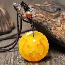Fuyun Yellow Amber Beads 108 Bracelet for Men Women — feature 9