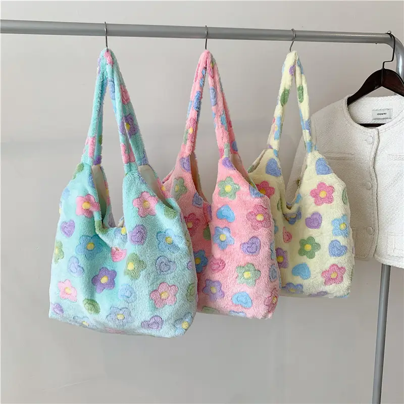 Plush Velvet Shoulder Bag Women 2025 Autumn Winter New Korean Style - Image 7