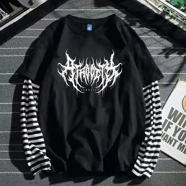 2024 White Black Letter Print Long Sleeve T-Shirt - Image 7