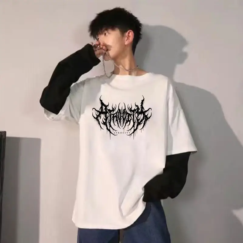 2024 White Black Letter Print Long Sleeve T-Shirt — feature 11