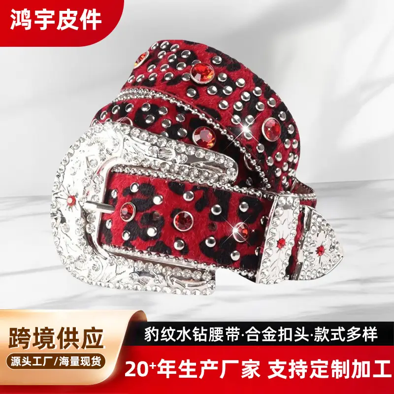 Cross-border Punk Rhinestone Belt for Men Women - Image 4