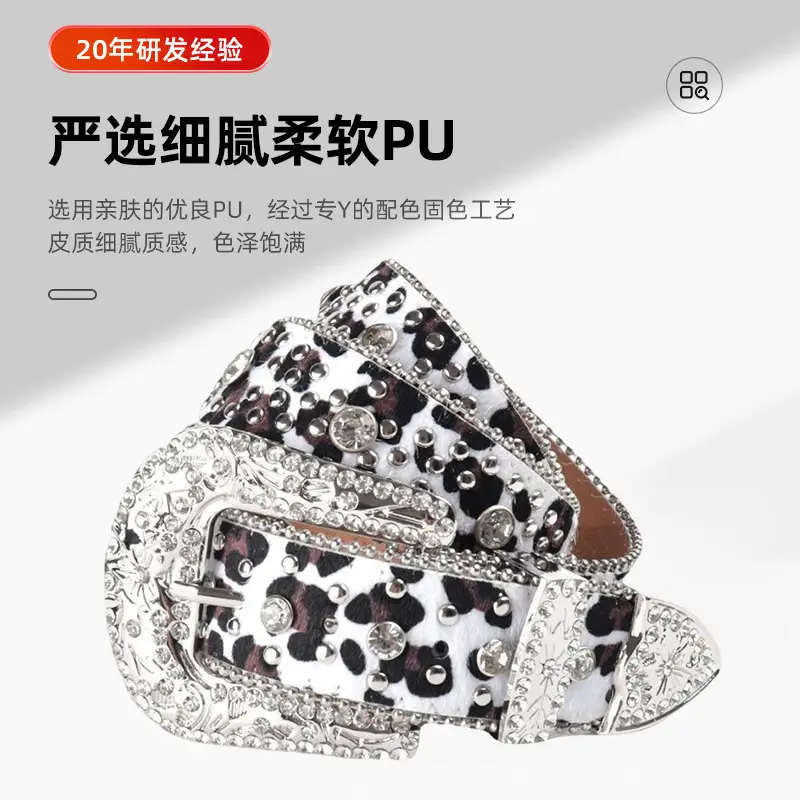 Cross-border Punk Rhinestone Belt for Men Women - Image 5