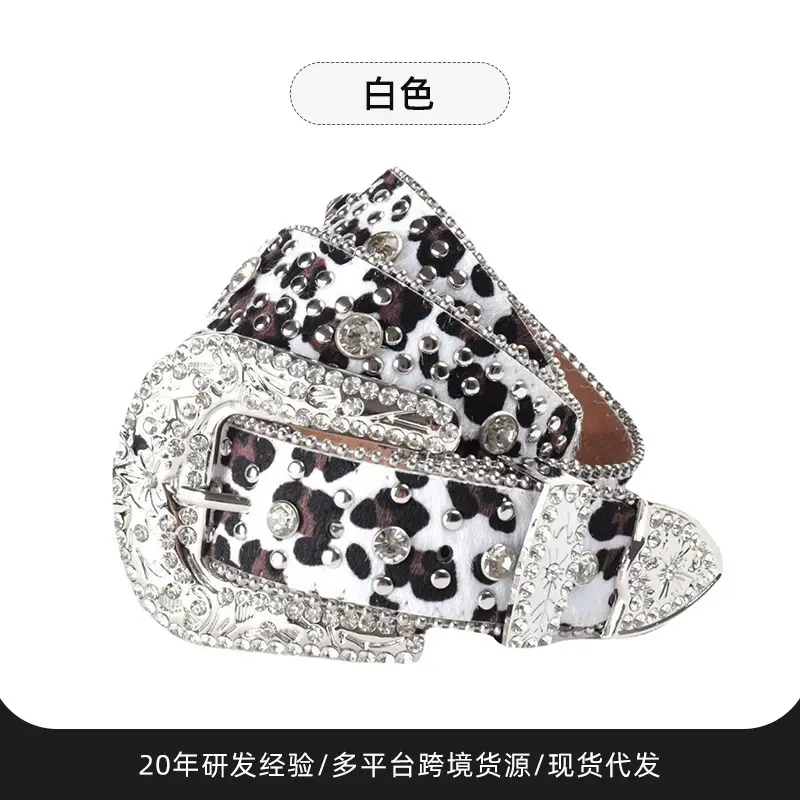 Cross-border Punk Rhinestone Belt for Men Women - Image 2