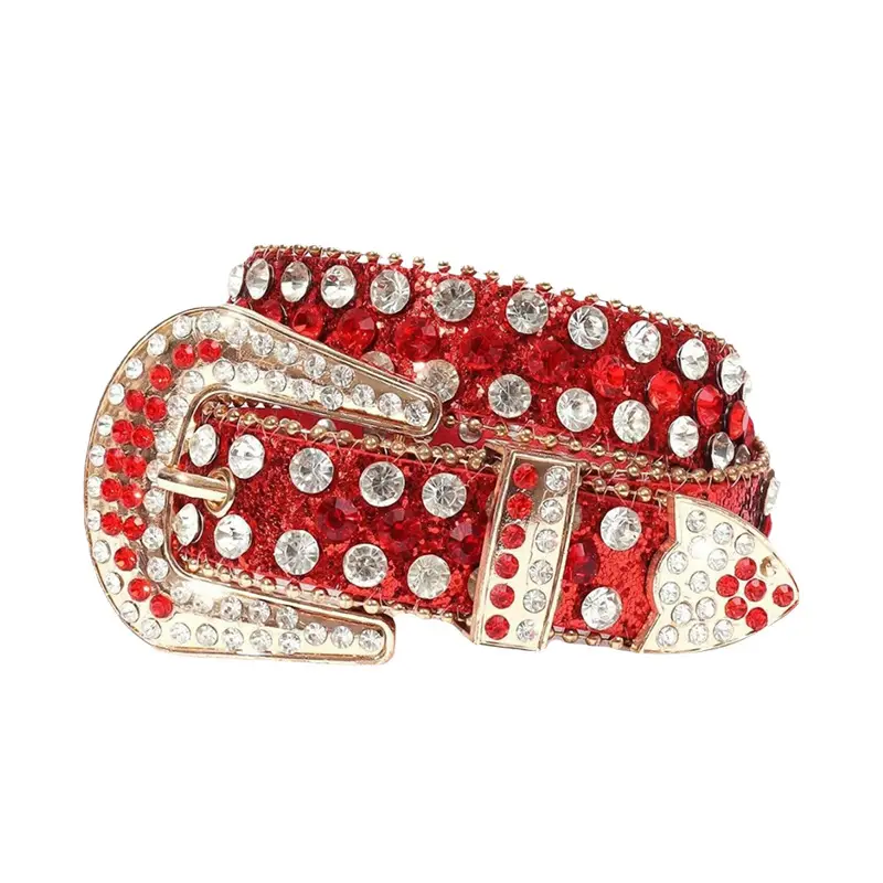 Cross-border Rhinestone Belt for Girls Boys Silver Black Diamond Laced - Image 15