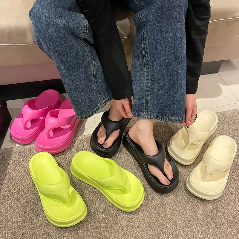 EVA flip-flops women's summer platform platform increased sandals Beach Wedge Flip-Flops women's cross-border wholesale - Image 7