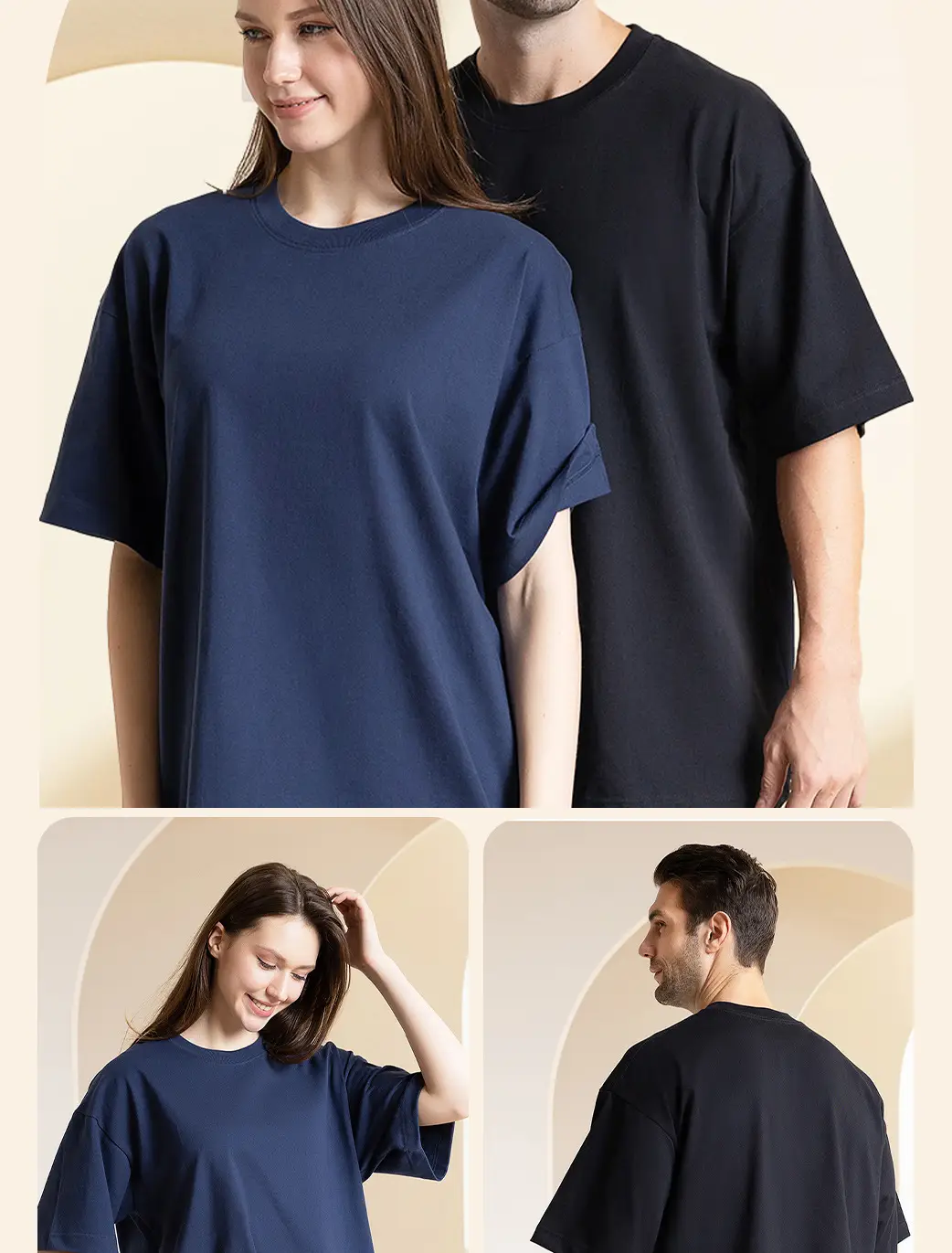 300g Heavy Cotton Oversize T-Shirt White — feature 10