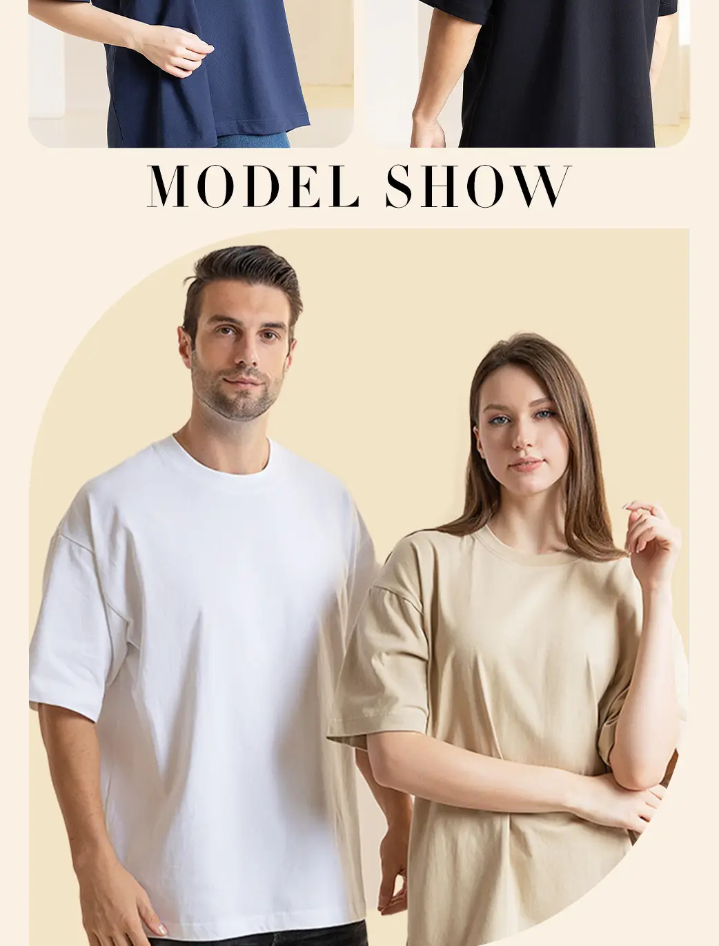 300g Heavy Cotton Oversize T-Shirt White — feature 11