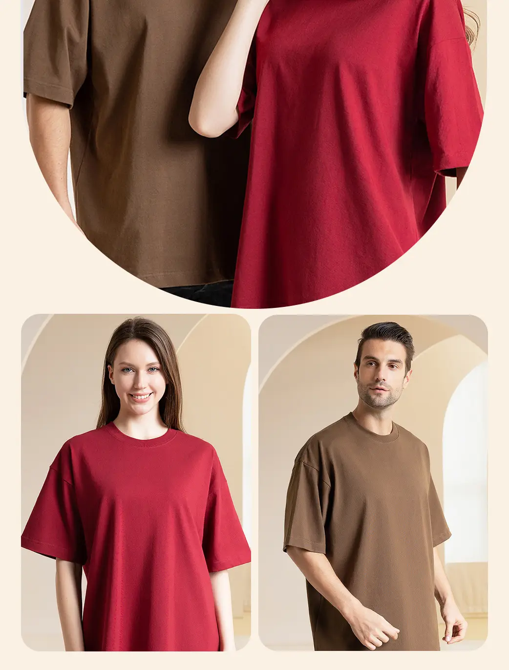 300g Heavy Cotton Oversize T-Shirt White — feature 13