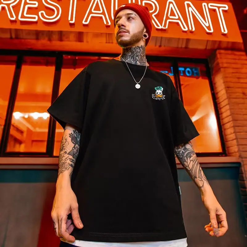Oversize Cartoon T-Shirt Men White Half Sleeve - Image 47