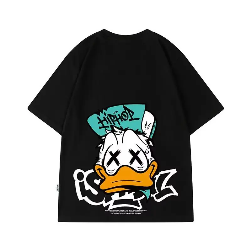 Oversize Cartoon T-Shirt Men White Half Sleeve - Image 49