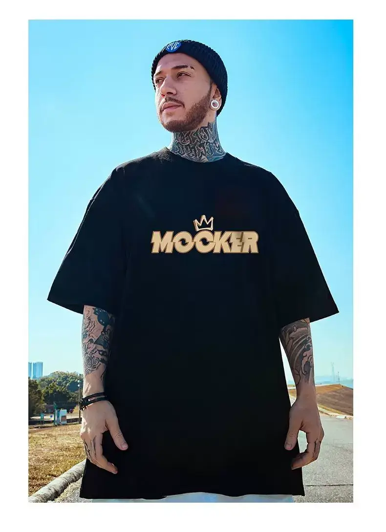Oversize Cartoon T-Shirt Men White Half Sleeve — feature 13