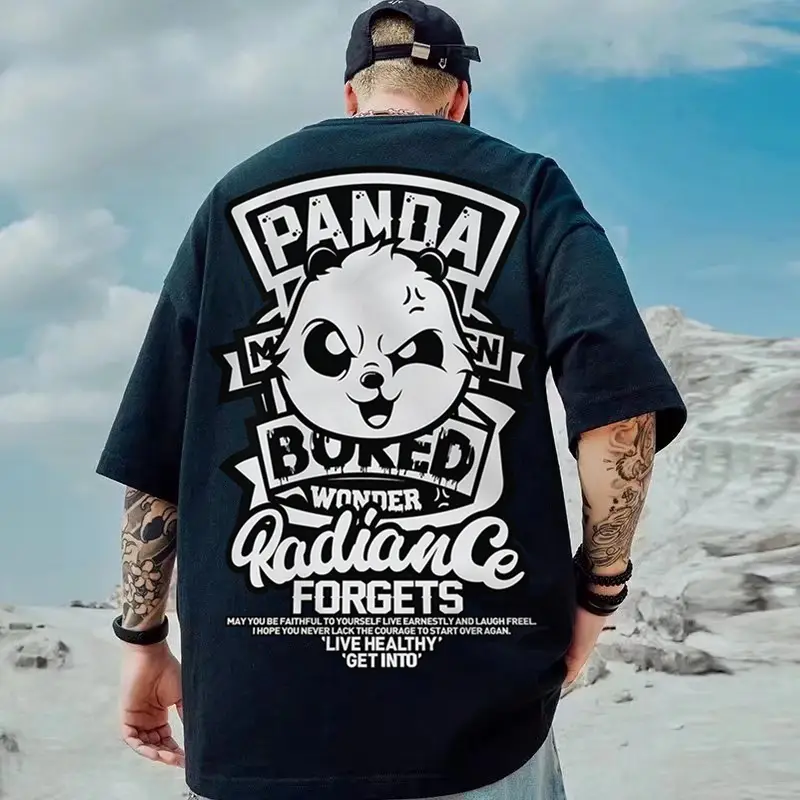 Oversize Cartoon T-Shirt Men White Half Sleeve - Image 38