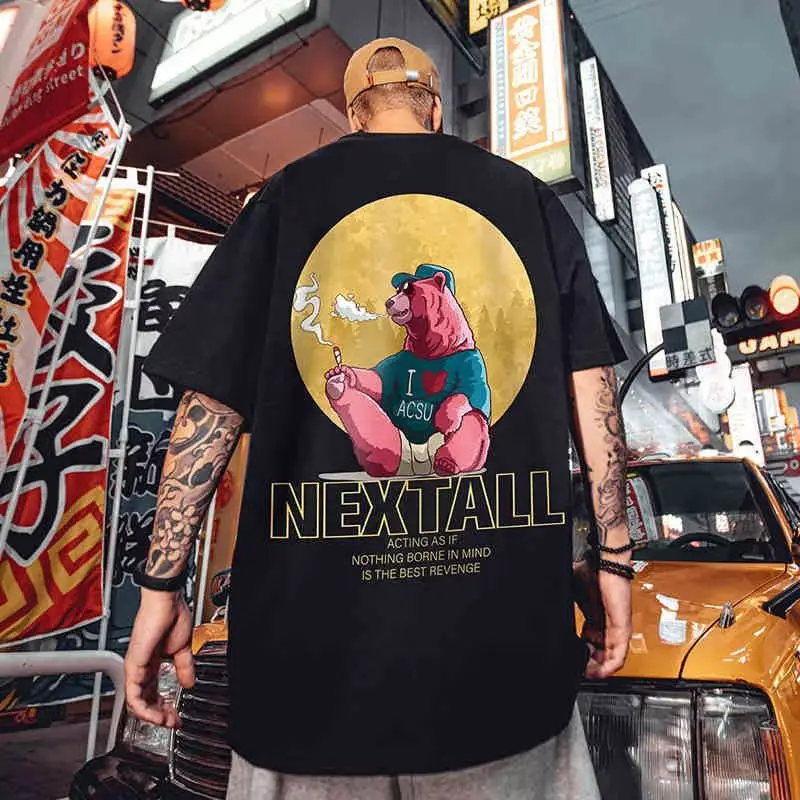 Oversize Cartoon T-Shirt Men White Half Sleeve - Image 27