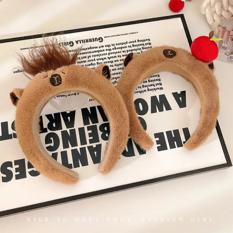 Cute Plush Skull Top Headband for Girls