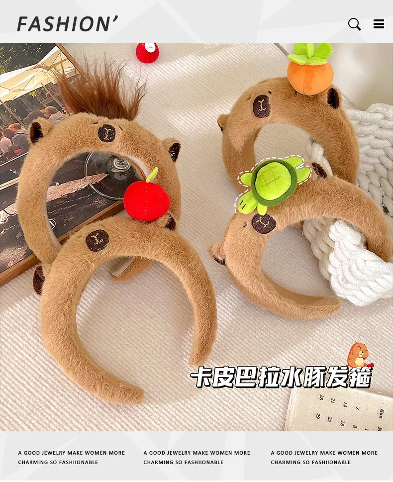 Cute Plush Skull Top Headband for Girls — feature 1