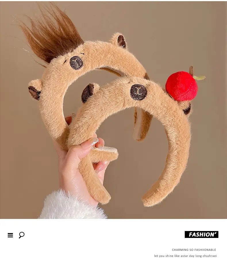 Cute Plush Skull Top Headband for Girls — feature 3