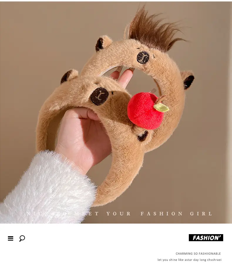 Cute Plush Skull Top Headband for Girls — feature 4