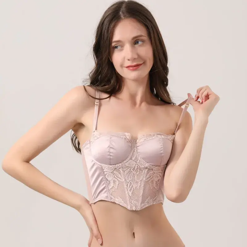 French Style Fishbone Shapewear Bra for Women with Small Busts - Image 6