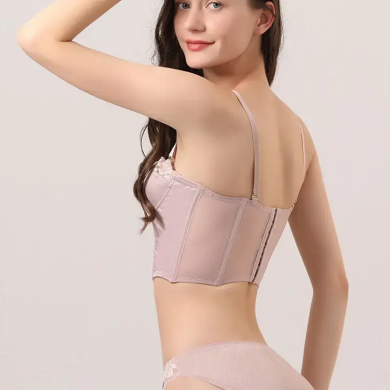 French Style Fishbone Shapewear Bra for Women with Small Busts - Image 7
