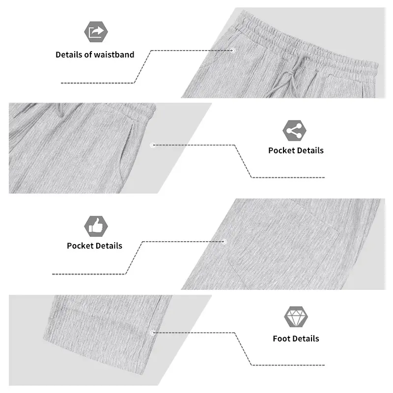 Men's Green Jacquard Wide Leg Pants Drawstring Casual — feature 18