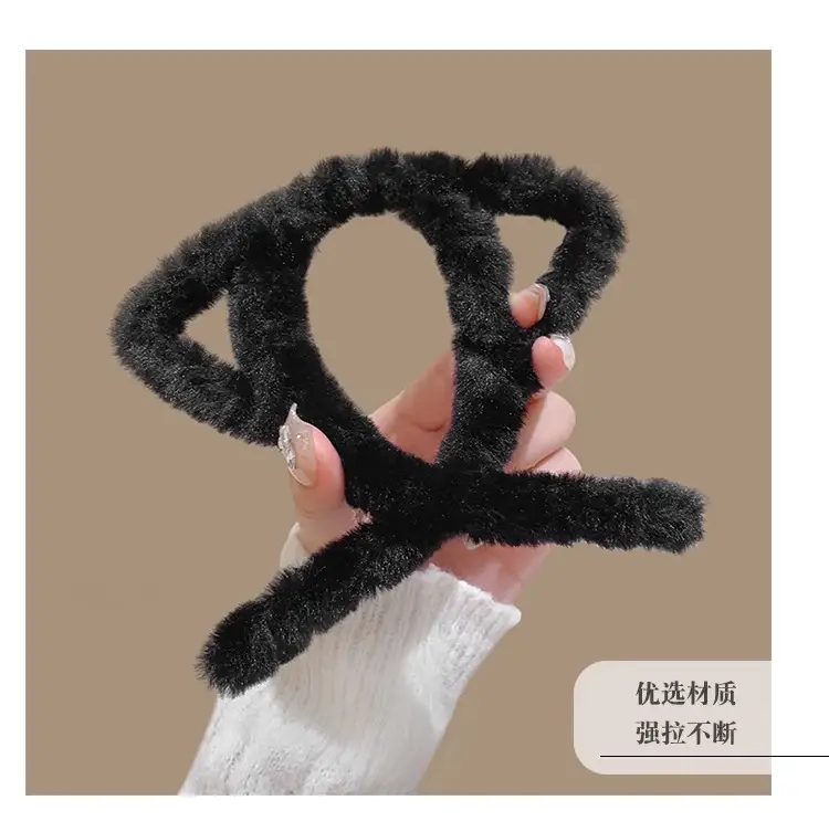 Cute Cat Ears Headband for Women Winter Plush White — feature 5