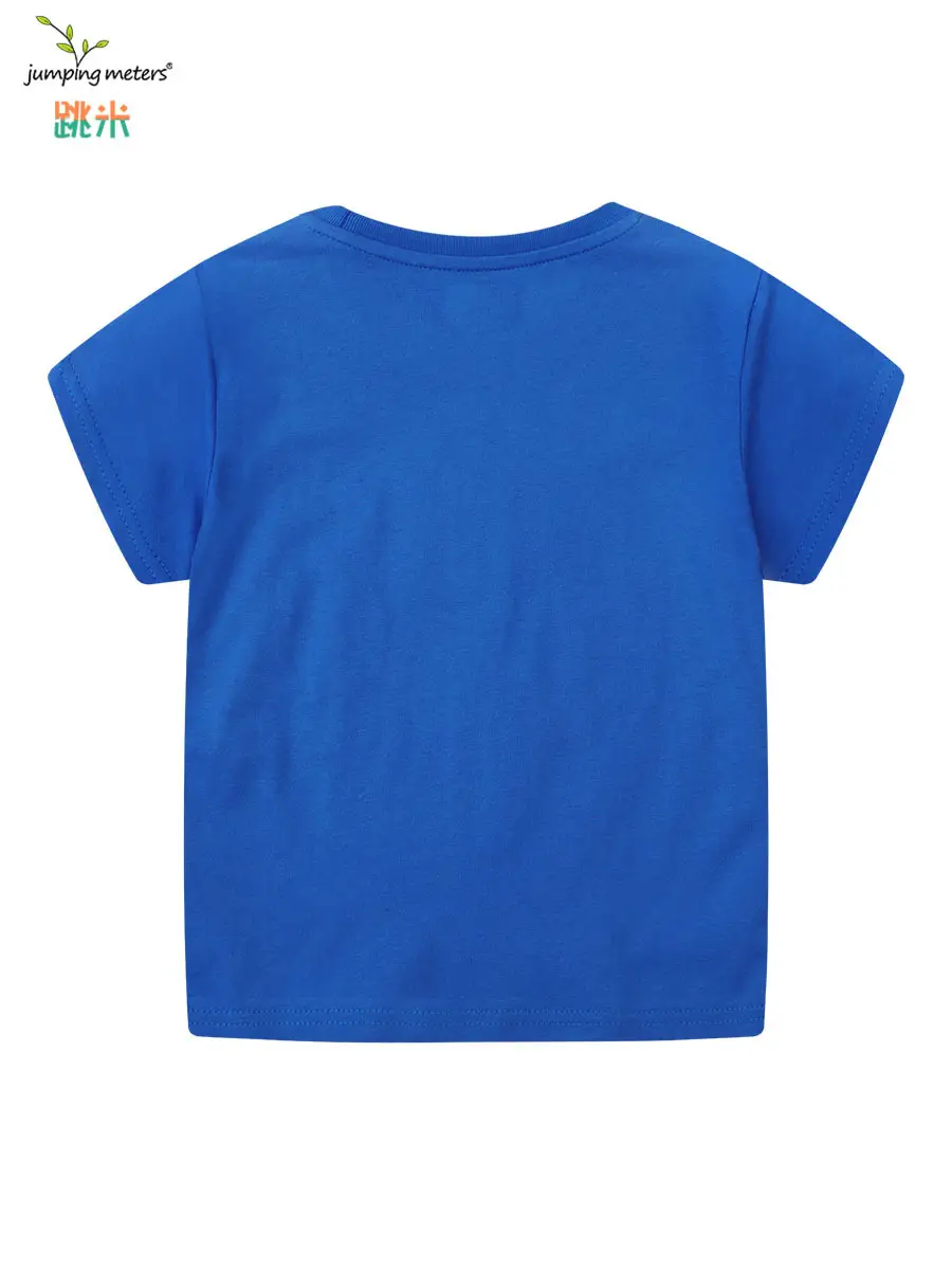 2025 Boys Cotton T-Shirt Blue Cartoon Excavator - Image 3