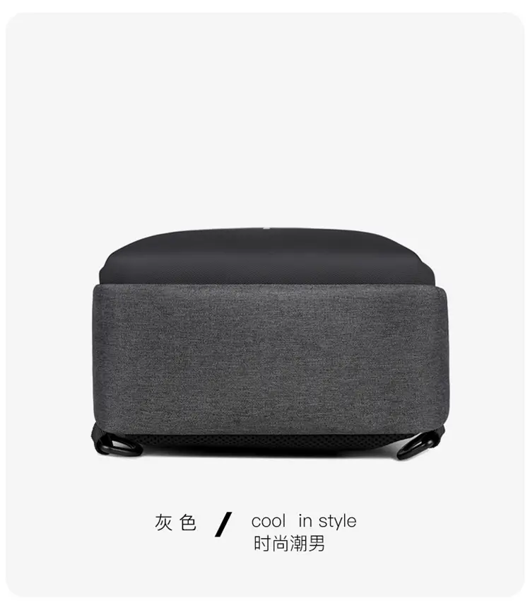 Men's Black Crossbody Shoulder Bag with Logo — feature 34