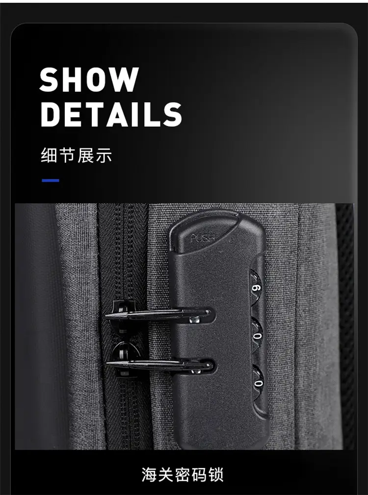 Men's Black Crossbody Shoulder Bag with Logo — feature 35