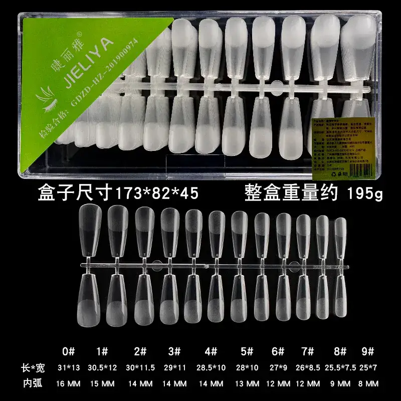Nail Extensions Full Number Ladder Sharp Water Drop Oval Square 500 Box - Image 25