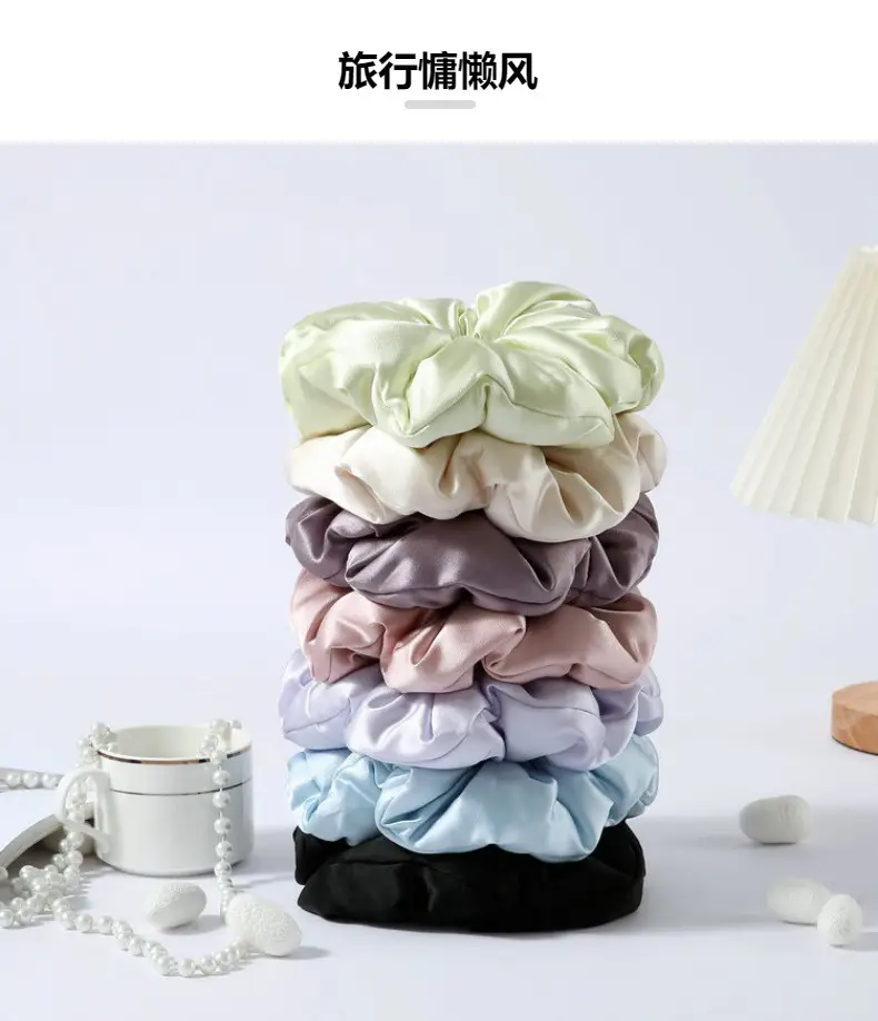 Silk Pleated Hair Tie Scrunchie 30mm — feature 10