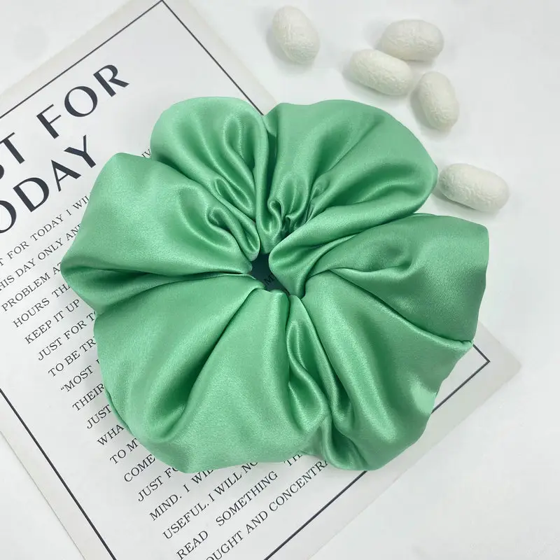 Silk Pleated Hair Tie Scrunchie 30mm - Image 39